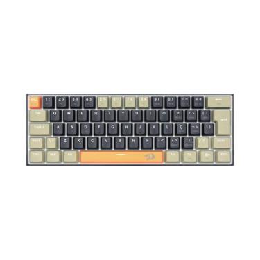 Imagem de TECLADO MECANICO USB GAMER LAKSHMI SWITCH BROWN REDRAGON K606-OG&ampBK