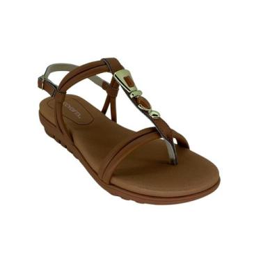 Imagem de Sandália Piccadilly Napa Stretch Soft 523002 - Feminino, Marrom, 35