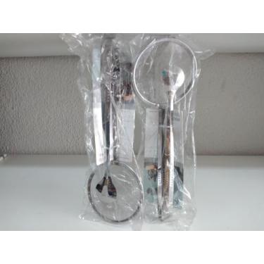 Imagem de Escumadeira com pinca para fritura metal - MAICHI