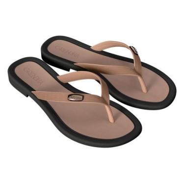 Imagem de Chinelo Feminino Rasteira Grendha Todo Dia Sutileza, Preto, Marrom, 38