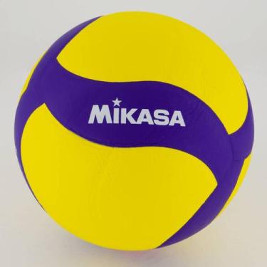 Imagem de Bola de Volei Mikasa V335W Amarela e Azul, Único