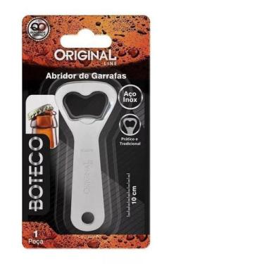 Imagem de Abridor De Garrafa 10 Cm Aço Inox Chato Boteco - 117950 - Original Lin