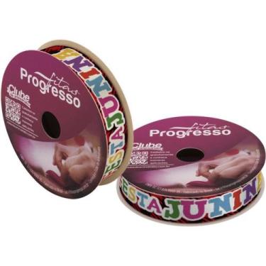 Imagem de Festa Junina Fita Cetim 15MMX10M. Frases VM - Fitas Progresso