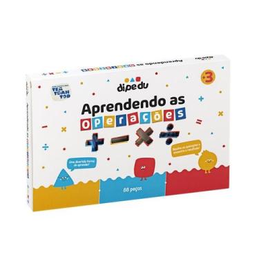 Imagem de Brinquedo Madeira Aprendendo Operações Caixa - 88 PÇS - BRW