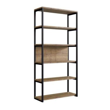 Imagem de Móveis para Sala de Estar Estante Modular Oxford Marrom/Woodmel/Preto 