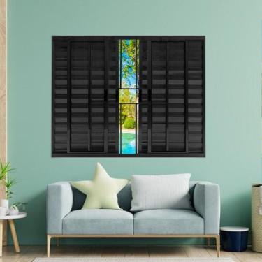 Imagem de Janela Veneziana de Alumínio 6 Folhas 120 x 150cm Modular com Grade Es