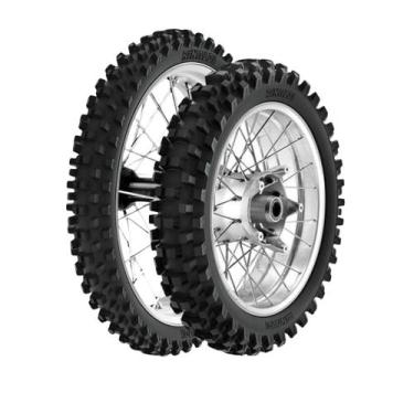 Imagem de Par Pneu Moto Rinaldi 80/100-21 RW33 + 120/100-18 RW33