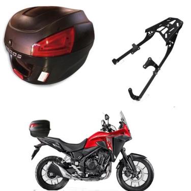 Imagem de Baú Bauleto 29l com Suporte com Baú Superior Nx 500 2026 - AWA, Preto