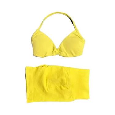 Imagem de Conjunto De Yoga E Fitness Feminino Com Top Halter E Shorts De Cintura