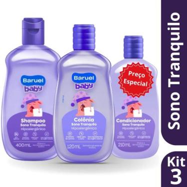 Imagem de Kit Colônia de Bebê + Shampoo + Condicionador Sono Tranquilo - Baruel 