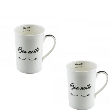 Imagem de Duas Canecas de Porcelana - Boa noite