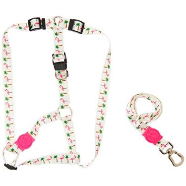 Imagem de MY PET BRASIL Peitoral Para Cachorros Porte Grande Ajuste Fácil No Corpo Do Pet Flamingo Beach Coleira Peitoral Regulável Confortável E Resistente