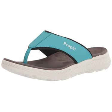 Imagem de Propét Chinelo feminino Travelactiv Ft, Azul-petróleo 1, 6.5 Wide