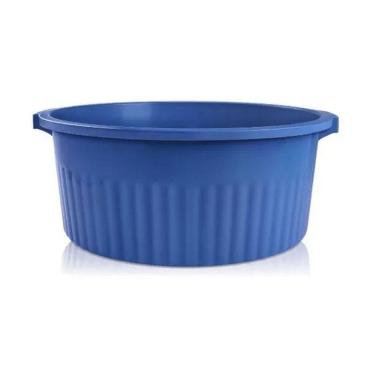 Imagem de Bacia Multiuso Plástico Canelada 40 Litros Azul Arqplast