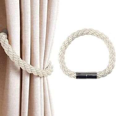 Imagem de Suporte de cortina magnético forte prendedor de cortina de ímã para sala de estar acessórios de decoração de casa, amarelo claro, 1 peça