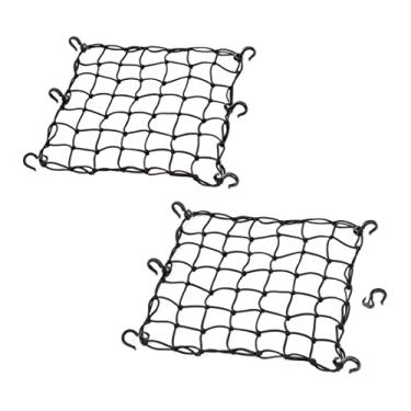Imagem de PowerTye 50152-2 Rede de carga preta de 38 x 38 cm com 6 ganchos ajustáveis e malha apertada de 5 x 5 cm, pacote com 2