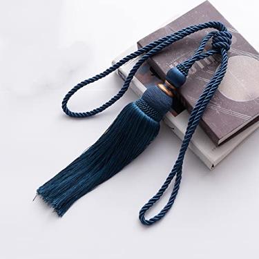 Imagem de Suportes de cortina de amarração de cortina Correia de cortina com franjas de janela Correia de cortina de gancho simples, T12,2 PCS