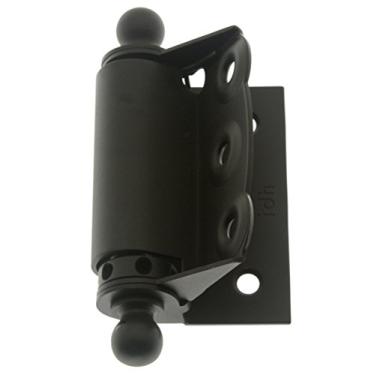 Imagem de IDHBA 80320-10B Dobradiças de porta de tela com mola ajustável em latão sólido de qualidade profissional com acabamento esférico, bronze polido a óleo, pacote com 2