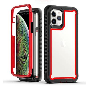 Imagem de Capa de telefone à prova de choque de grau militar para iphone13 12 11 pro max xr xs max x 14 plus armadura transparente capa de corpo inteiro, t1, para iphone x ou xs