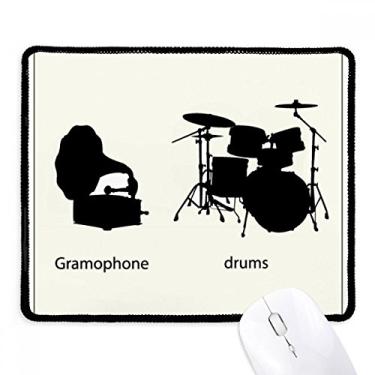 Imagem de Kit de bateria musical com padrão energético Mousepad com borda costurada e borracha para jogos