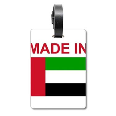 Imagem de Made In Arab Emirates Country Love Mala Etiqueta para Bagagem Cartão de Bagagem