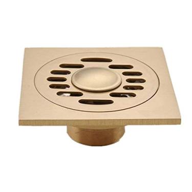 Imagem de Piso de drenagem de chuveiro quadrado com tampa removível padrão Filtro anti-odor espessado invisívelTodo cobre Home Hotel Acessórios de banheiro