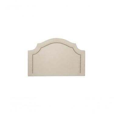 Imagem de Cabeceira Solteiro Luxo 90X60 Off White Tachas Prata