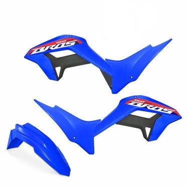 Imagem de Kit Plástico Carenagem Biker Reestyle C/ Adesivos Nxr Bros 125/150 2009 a 2015