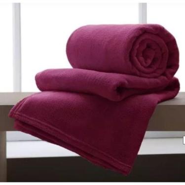 Imagem de Manta Soft Cobertor Solteiro Microfibra Antialérgico Vinho