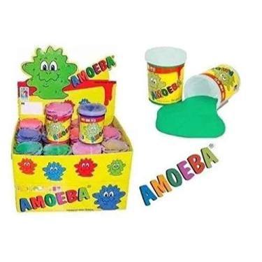 Imagem de 3 Amoeba Original Colorida Geleia Slime Massinha Geleinha