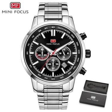 Imagem de Relógio Masculino Mini Focus Mf0133g à Prova D`água Preto