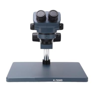 Imagem de Microscópio de zoom estéreo trinocular com lente grande angular WF10 x 22 material ABS ampliação 7x a 50x Microscópio de solda profissional