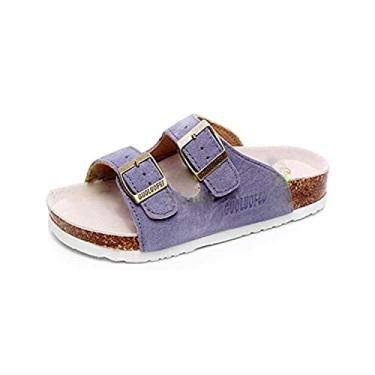 Imagem de Mulheres Slide Cork Sandal Flat Ajustável Strap Buckle Slip on Casual Open Toe Shoes Suede Summer