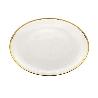 Imagem de WOLFF - Conjunto 6 Pratos Rasos de Cristal com Borda Dourada Agate 26cm