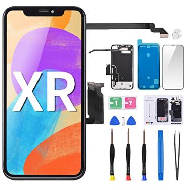 Imagem de DGSCSMY Substituição de tela para iPhone XR com sensor de proximidade do alto-falante frontal 15.5 cm 3D Touch LCD Display digitalizador conjunto completo kit de reparo de ferramentas de reparo de