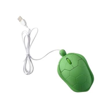 Imagem de Vctitil Lindo mouse com fio USB em forma de tartaruga, 1200DPI 3 botões USB Plug N Play, com cabo de 12 metros, para notebook/PC/laptop/computador