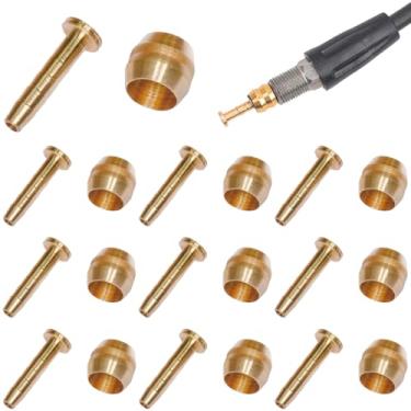 Imagem de VANSIHO Kit de inserção de freio de bicicleta oliva e latão - Componentes essenciais para sistemas de freio a disco hidráulico Shimano BH59 Avid Sram (conjunto com 10)