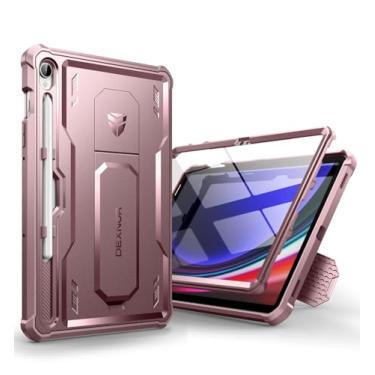 Imagem de Dexnor Capa para Samsung Galaxy Tab S9 11 polegadas 2023, [Protetor de tela integrado e suporte] com suporte de caneta resistente à prova de choque capa protetora de corpo inteiro para Galaxy Tab S9 - rosa
