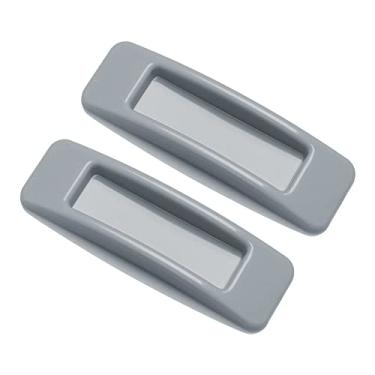 Imagem de 1 Pasta de par, puxadores de porta deslizantes abertos, maçanetas de móveis, gabinete de plástico autoadesivo interno, puxadores de guarda-roupas multifuncionais, cinza