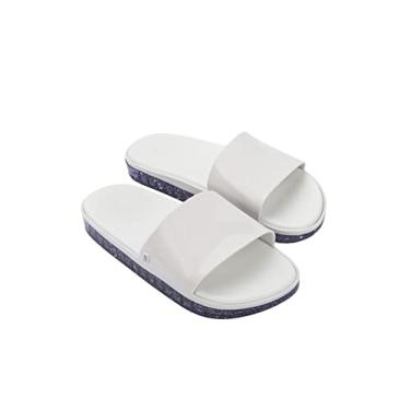 Imagem de Melissa - Womens Beach Slide Next Gen Sandals, Size: 6 M US, Color: White/Glitter Clear