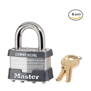 Imagem de Cadeado Master Lock 1KA, chaveiro similar, Pack of 6