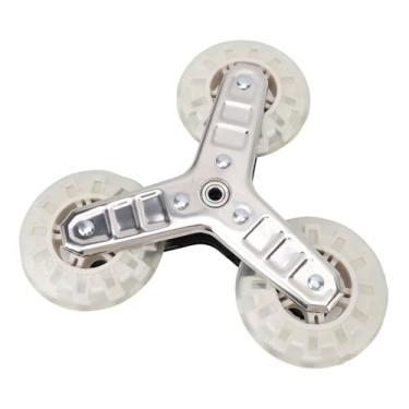 Imagem de Asixxsix Rodas para Subir Escadas, Rodas Triangulares de Plástico Giratórias e Silenciosas com Rolamentos de Esferas Integrados, Fixação por Parafuso, 1 Unidade