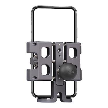 Imagem de FANAUE Suporte de telefone para motocicleta, suporte de celular para guidão de bicicleta de liga de alumínio compatível com suportes de esfera RAM de 2,5 cm e scooter UTV/ATV, suporte de telefone de