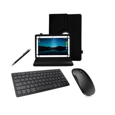 Imagem de Capa + Teclado E Mouse Bluetooth P/ Tablet Positivo T2040 - Fam