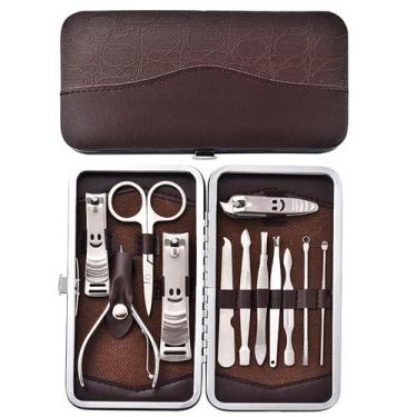 Imagem de Kit de Unhas Completo 12Em1 com Tesoura Cortador e Pinça - BELLATOR