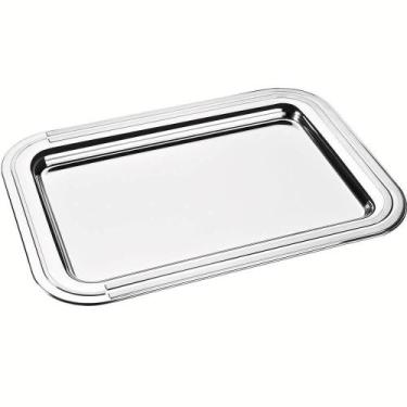 Imagem de Bandeja Retangular Tramontina Ciclo Em Aço Inox 42x30 Cm 61529420, Pra