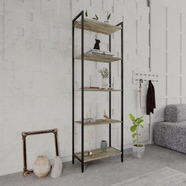 Imagem de Estante para Livros Industrial Aço Multiuso 5 Prateleiras 187cmx60cm A