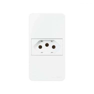 Imagem de Conjunto Para Condulete Margirius Sleek Tomada 2 Polos +Terra 20A Bran