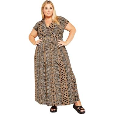 Imagem de Avenue Vestido feminino plus size Havana Maxi Pr, Viva La Vida, 56-58