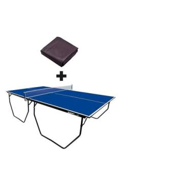 Imagem de MESA DE PING PONG COM RODAS, SUPORTE E REDE MDF 15mm Klopf 1009 + Capa